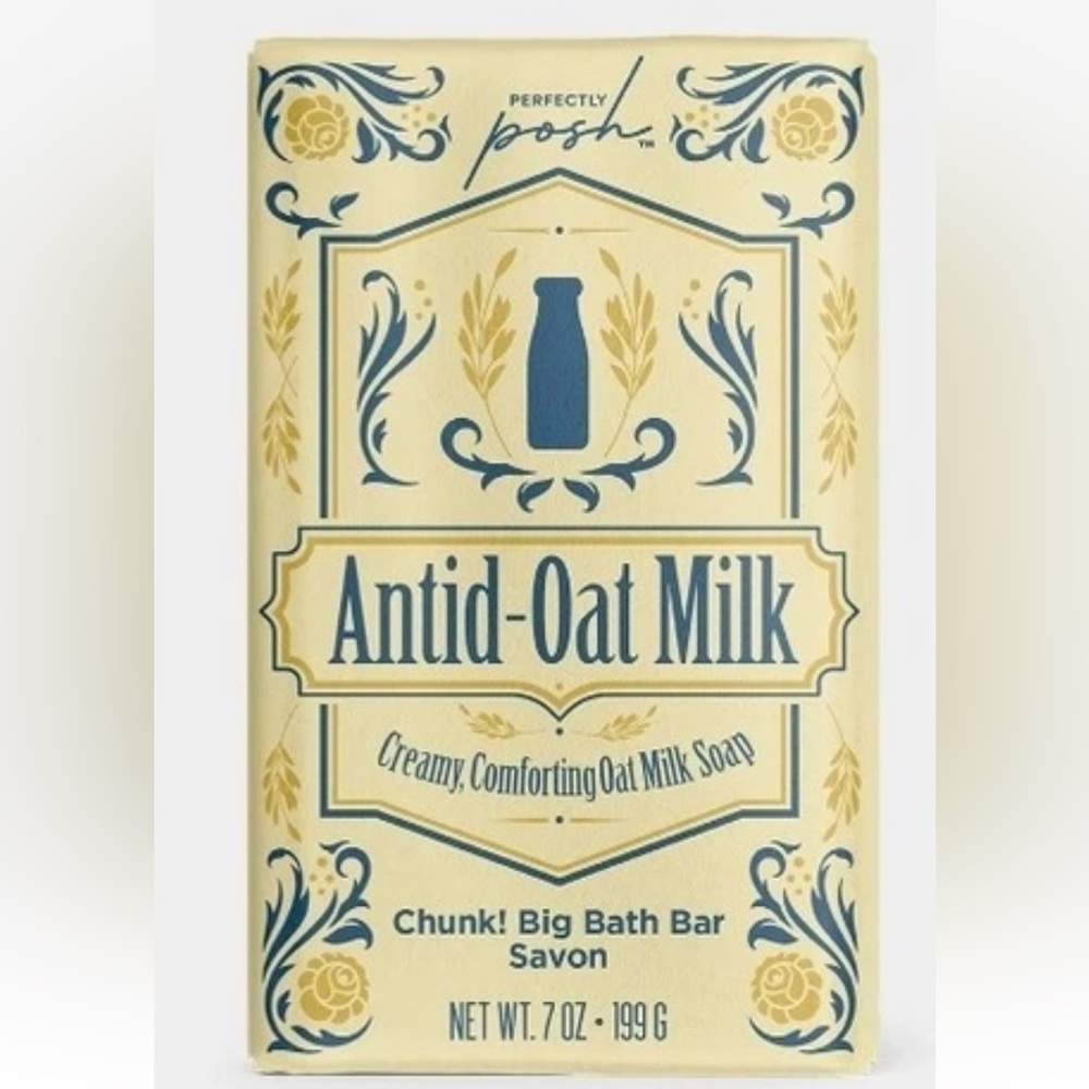 Perfectly Posh Antid-Oat Milk Chunk, Big Bath Bar, New & Sealed